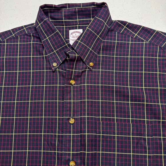 Brooks Brothers Other - Brooks Brothers Shirt Mens Large Plaid‎ Traditional Fit Non Iron Dress Button